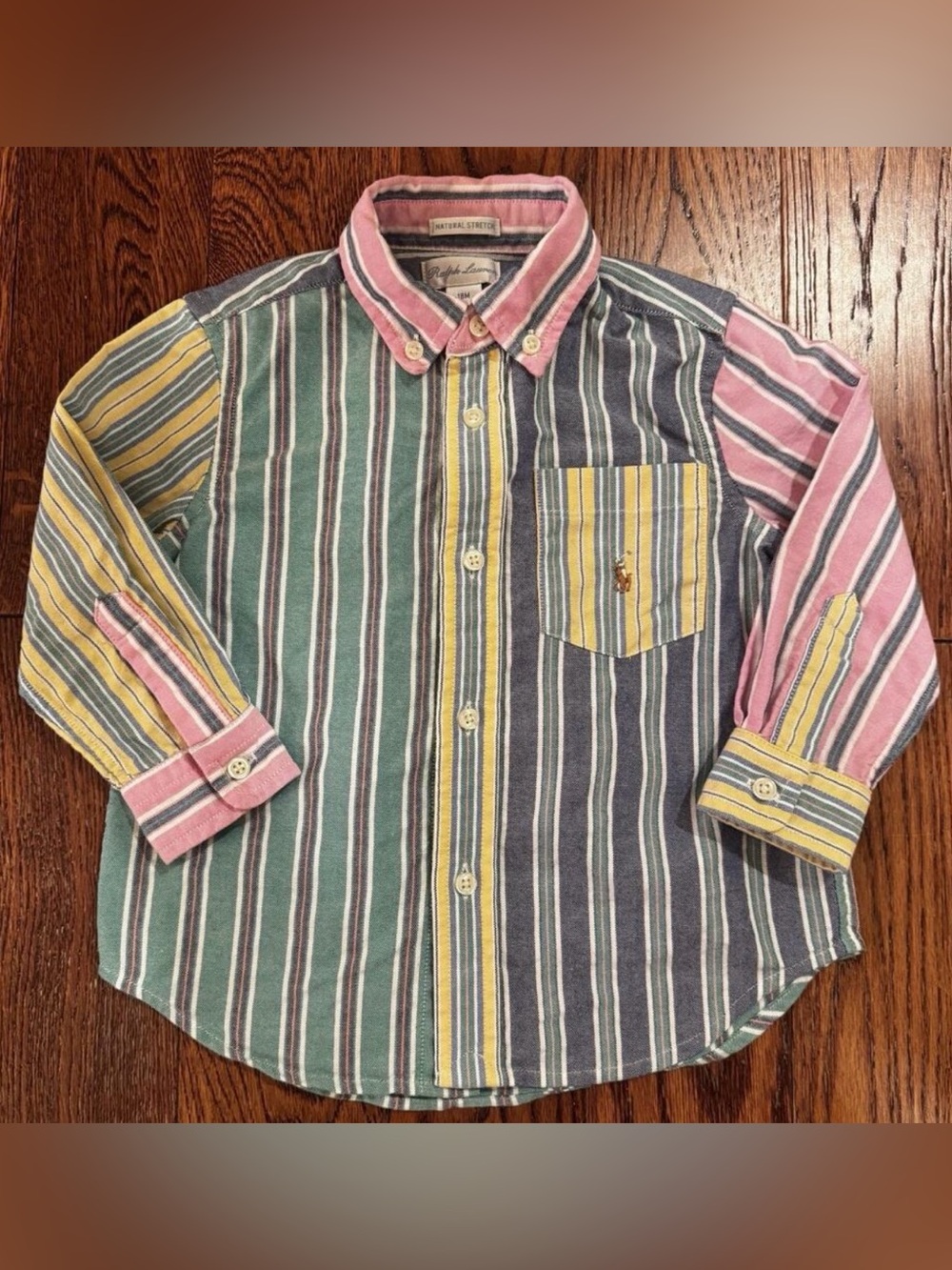 Striped Multicolor Button-Down Shirt for Kids - Polo Style